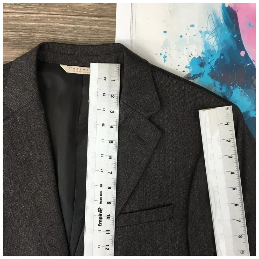 Pronto Uomo Mens Wool Blazer Sport Coat Sport Suit Jacket 42R‎ Men Casual Button